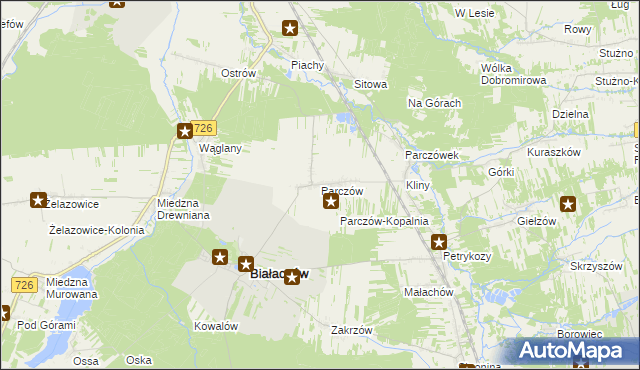 mapa Parczów, Parczów na mapie Targeo