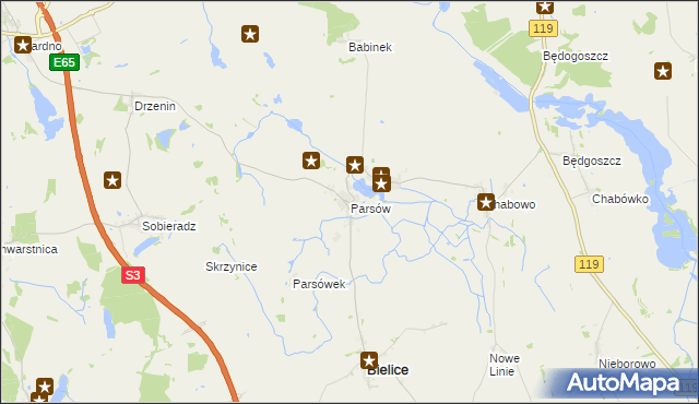 mapa Parsów, Parsów na mapie Targeo