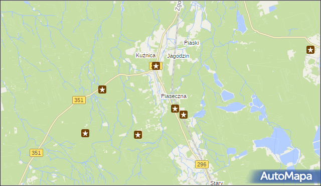 mapa Piaseczna, Piaseczna na mapie Targeo