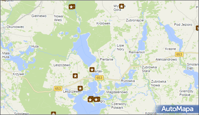 mapa Piertanie, Piertanie na mapie Targeo