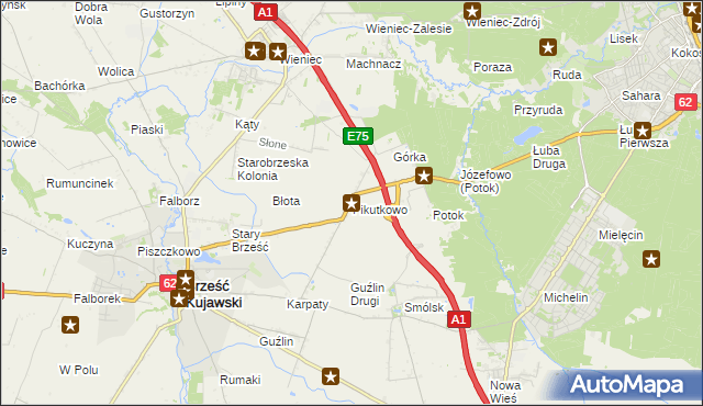 mapa Pikutkowo, Pikutkowo na mapie Targeo