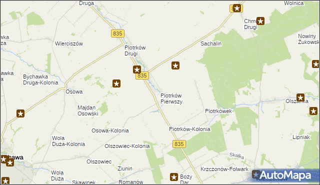 mapa Piotrków Pierwszy, Piotrków Pierwszy na mapie Targeo