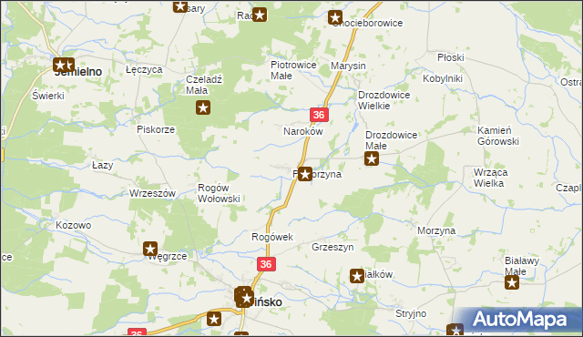 mapa Piskorzyna, Piskorzyna na mapie Targeo