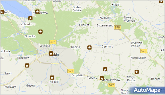 mapa Plebanka gmina Gąbin, Plebanka gmina Gąbin na mapie Targeo