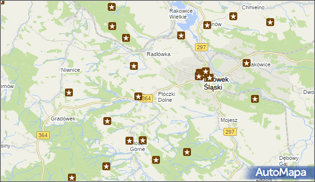 mapa Płóczki Dolne, Płóczki Dolne na mapie Targeo