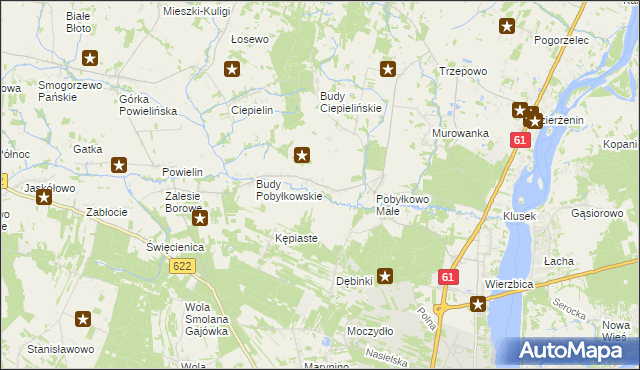 mapa Pobyłkowo Duże, Pobyłkowo Duże na mapie Targeo