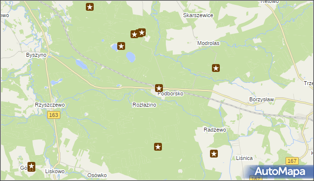 mapa Podborsko, Podborsko na mapie Targeo