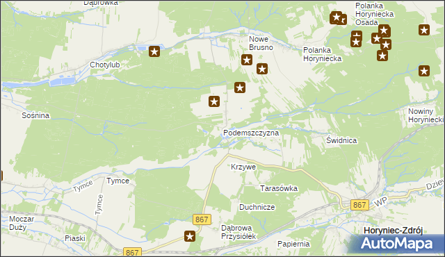 mapa Podemszczyzna, Podemszczyzna na mapie Targeo