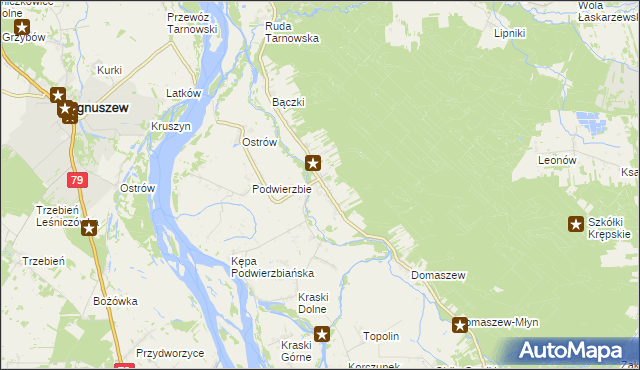 mapa Podłęż, Podłęż na mapie Targeo