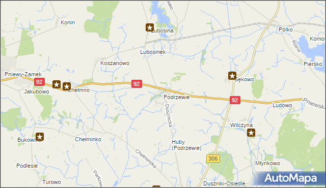 mapa Podrzewie, Podrzewie na mapie Targeo