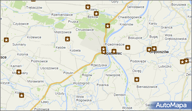 mapa Podskale gmina Opatowiec, Podskale gmina Opatowiec na mapie Targeo