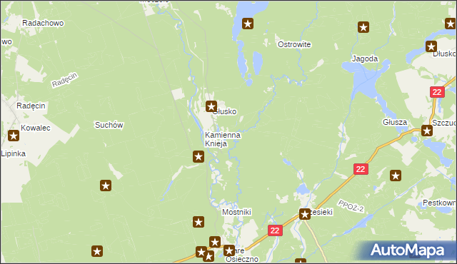 mapa Podszkle gmina Dobiegniew, Podszkle gmina Dobiegniew na mapie Targeo