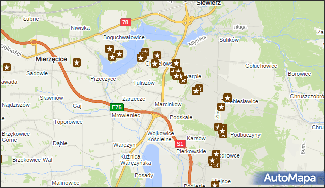mapa Podwarpie, Podwarpie na mapie Targeo