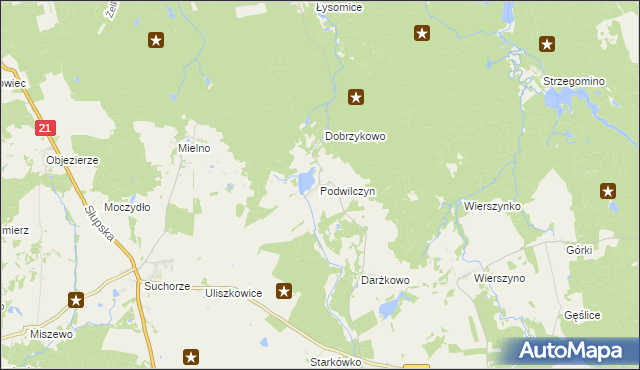 mapa Podwilczyn, Podwilczyn na mapie Targeo