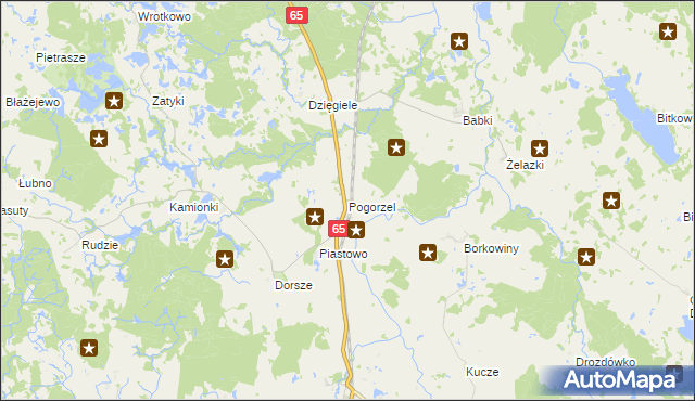 mapa Pogorzel gmina Gołdap, Pogorzel gmina Gołdap na mapie Targeo