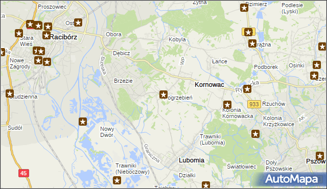 mapa Pogrzebień, Pogrzebień na mapie Targeo
