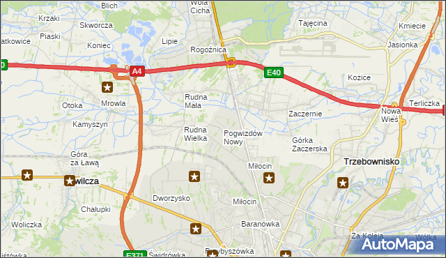 mapa Pogwizdów Nowy, Pogwizdów Nowy na mapie Targeo