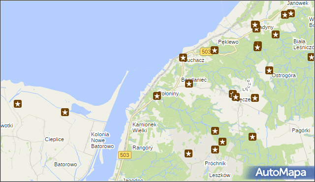 mapa Połoniny, Połoniny na mapie Targeo
