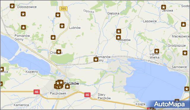 mapa Pomianów Dolny, Pomianów Dolny na mapie Targeo