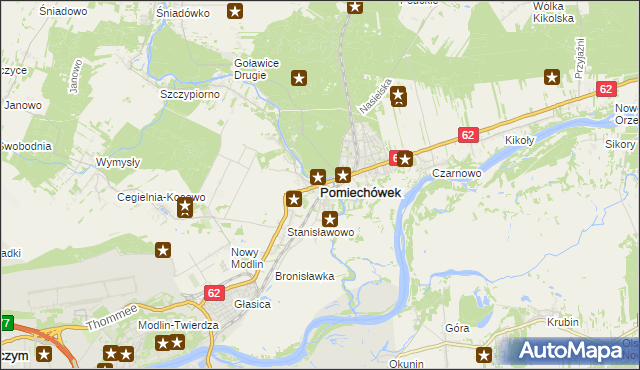 mapa Pomiechówek, Pomiechówek na mapie Targeo