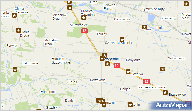 mapa Popów gmina Szczytniki, Popów gmina Szczytniki na mapie Targeo