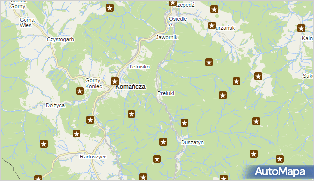 mapa Prełuki, Prełuki na mapie Targeo