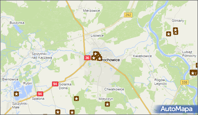 mapa Prochowice, Prochowice na mapie Targeo