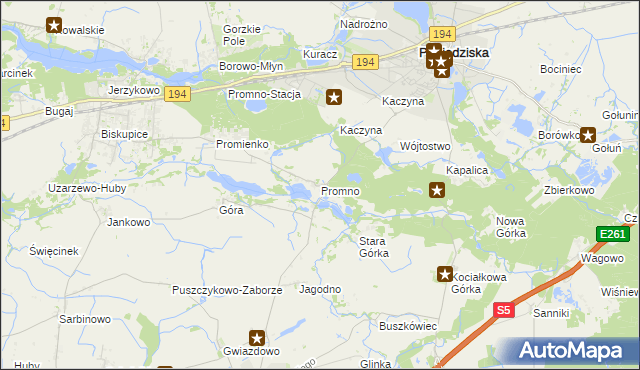 mapa Promno, Promno na mapie Targeo