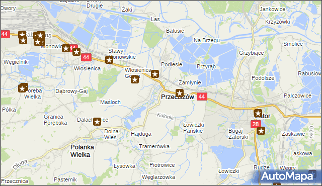 mapa Przeciszów, Przeciszów na mapie Targeo