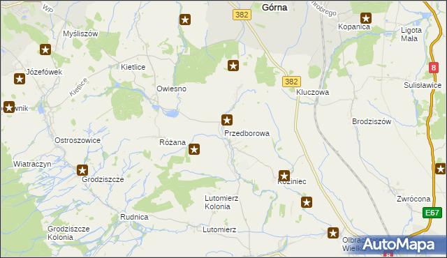 mapa Przedborowa, Przedborowa na mapie Targeo