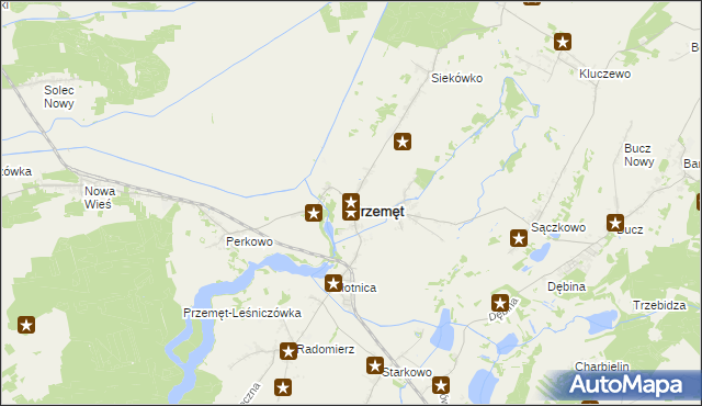 mapa Przemęt, Przemęt na mapie Targeo