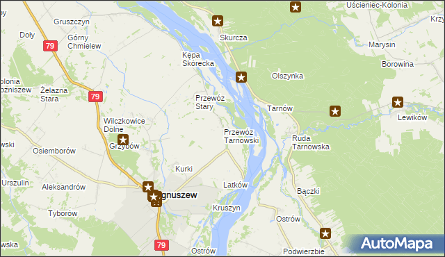 mapa Przewóz Tarnowski, Przewóz Tarnowski na mapie Targeo