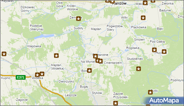 mapa Przewrotne, Przewrotne na mapie Targeo