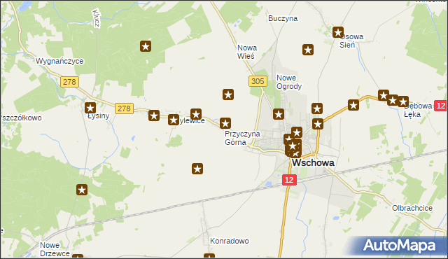 mapa Przyczyna Górna, Przyczyna Górna na mapie Targeo
