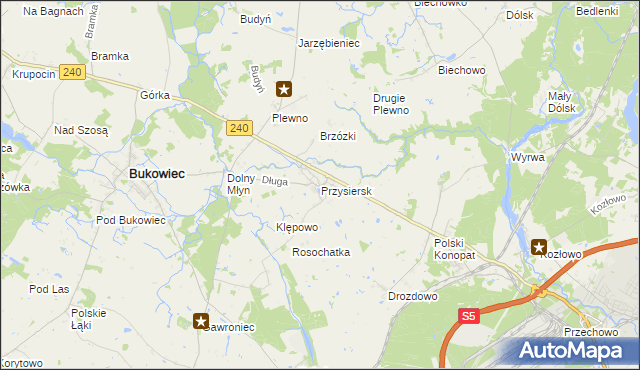 mapa Przysiersk, Przysiersk na mapie Targeo