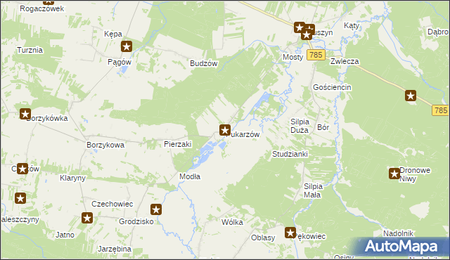 mapa Pukarzów gmina Żytno, Pukarzów gmina Żytno na mapie Targeo