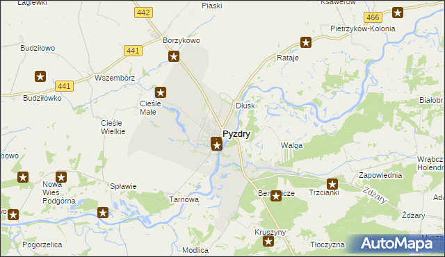 mapa Pyzdry, Pyzdry na mapie Targeo