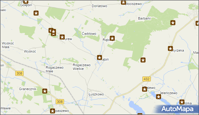 mapa Rąbiń, Rąbiń na mapie Targeo