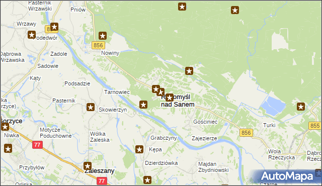 mapa Radomyśl nad Sanem, Radomyśl nad Sanem na mapie Targeo
