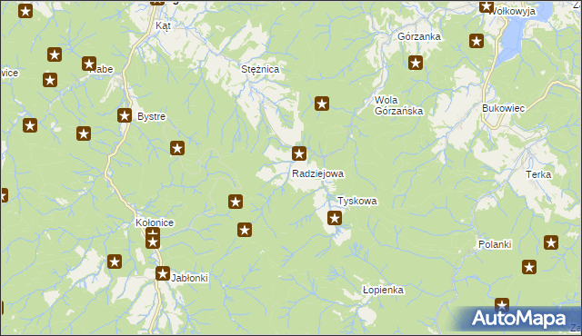 mapa Radziejowa, Radziejowa na mapie Targeo