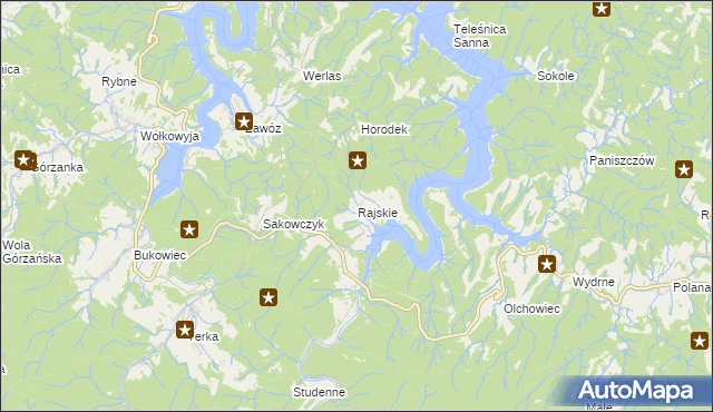 mapa Rajskie, Rajskie na mapie Targeo