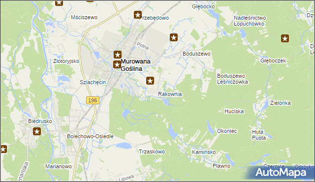 mapa Rakownia, Rakownia na mapie Targeo