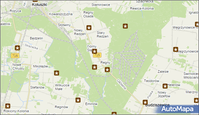 mapa Regny, Regny na mapie Targeo