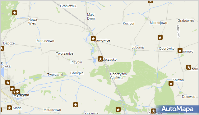 mapa Robczysko, Robczysko na mapie Targeo