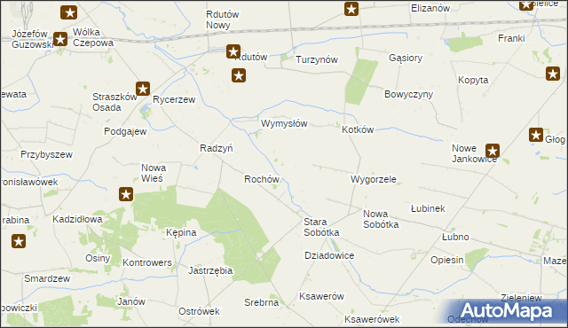 mapa Rochówek, Rochówek na mapie Targeo