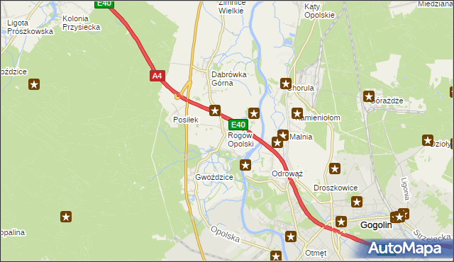 mapa Rogów Opolski, Rogów Opolski na mapie Targeo