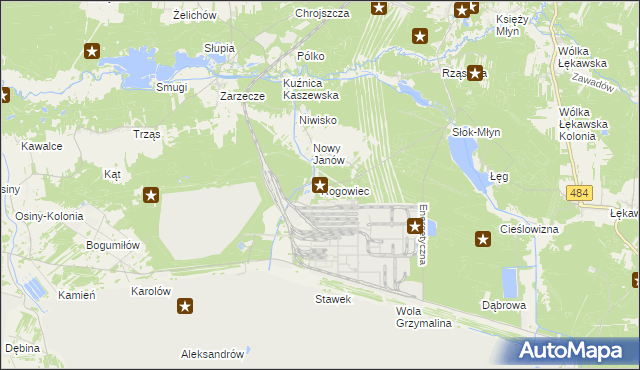 mapa Rogowiec, Rogowiec na mapie Targeo