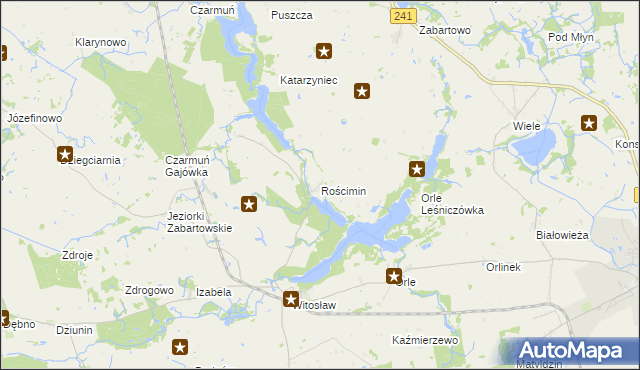 mapa Rościmin, Rościmin na mapie Targeo