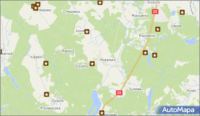 mapa Różańsko, Różańsko na mapie Targeo