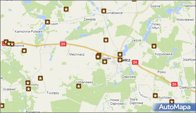 mapa Rozbitek, Rozbitek na mapie Targeo